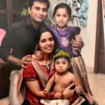 Brindha Sivakumar Instagram - Happy Krishna Jayanthi Wishes ! 😊✨🙏🏼 That’s my naughty payan Guhan and chamathu ponnu Tanvii , sweet hubby @vsivakumar04 ,11 yrs back !! Clicked by :@jyotika Anni 💖