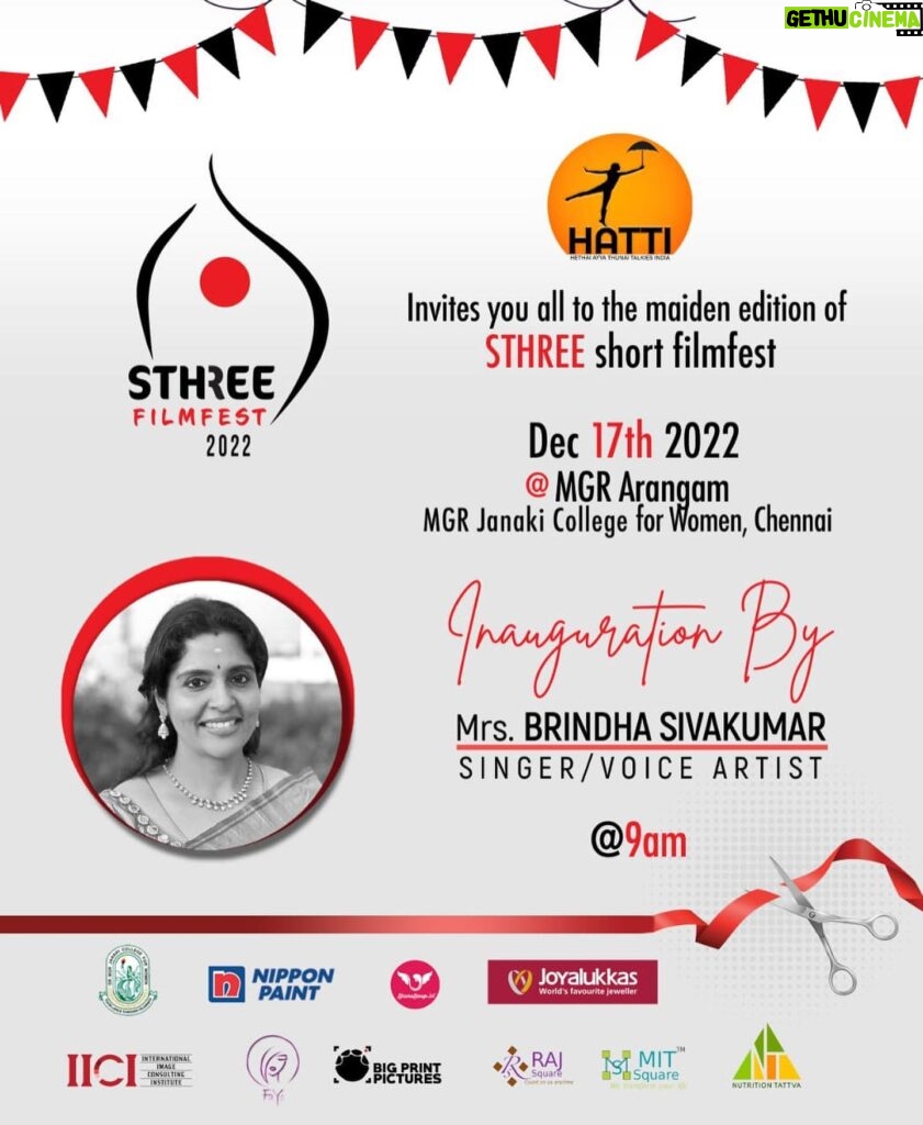 Brindha Sivakumar Instagram - Happy to inaugurate “Sthree” maiden short film festival by Kausalya @dr.mgr_janaki_college on Dec 17 th ! Wishing many talents comes out in flying colours 😊✨!!