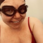 Briony May Williams Instagram – Week 2 of trying to learn how to swim properly/further than 2 metres 🏊🏻‍♀️ I’m 40 this year and there are a few things I’d love to be better at by the time the big day comes around so I’ve started swimming lessons at my local leisure centre and I’m absolutely bloody loving it!! I’ve never really liked swimming because I’m not a strong swimmer, I’ve always lacked confidence in the pool so I’ve just never enjoyed it. But after 2 weeks of regular swimming and a few lessons, I’m feeling more confident and actually loving the experience! My goal is to be able to swim the 150m at the @superhero_series triathlon in August! Anyone else trying something new this year? I’d highly recommend it!#newyearsameme
