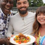 Briony May Williams Instagram - ⭐️ TODAY, 11.40am, ITV ⭐️ Sooooo excited about this!!!! The inimitable @ainsleyfoods has a glorious new show out where he cooks up a storm in some of the UK’s incredible @nationaltrust properties and in today’s episode I was lucky enough to be invited to join Ainsley alongside the very talented @gazoakley at @tyntesfieldnt ❤️ Tune in at 11.40 today on @itv 💕