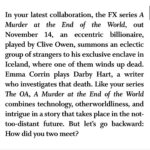 Brit Marling Instagram - Zal and I have been writing stories in one way or another since I was 18. Our next tall tale and my directorial debut drops nov 14 - A MURDER AT THE END OF THE WORLD starring @emmalouisecorrin @harrisdickinson #cliveowen. Many thanks to #lynnhirschberg — a true original — for including us in @wmag Original’s Issue 🪭 and to @saramoonves — remember our very first shoot together? ❣️ Photography: @clarazara Styling: @rebeccarams Written by: #lynnhirschberg Hair: @laini_reeves Makeup: @sarahuslan W Magazine Vol 5. Originals Issue