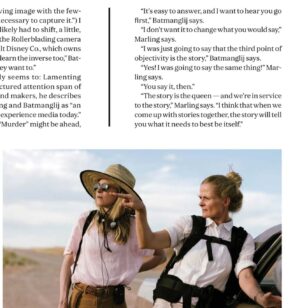 Brit Marling Instagram - many thanks to @variety and brilliant @dandaddario for taking in A MURDER and unspooling some of the mysteries behind the story, the making of, and how Zal and I work… 

CHAPTER 4 now streaming on @hulu (Disney  international / Star  Latin America) 🩸

Photo by: Dan Doperalski
Makeup: @sarahuslan 
Hair: @laini_reeves 
Stylist: @graymeganbowman 
Color: @anivalm