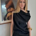 Brit Marling Instagram - we wrote A MURDER AT THE END OF THE WORLD during the height of the pandemic, so many of the writers in the room met IRL for the first time at the WGA awards on Sunday. Thank you to @wgawest @wgaeast for the nomination for best limited series. It was the first time we all got to be around a real table together. The only person missing was Dominic Orlando — a writer who worked with us since OA I. He had a ferocious imagination and a laugh so wonderful it made you want to be funny for him everyday. He crossed over to the other side in 2021. But I think his spirit was around Sunday night. I think he was probably laughing. A few images of the zoom room for A MURDER / the early collages I made above my desk while dreaming up Darby / the dogs that kept us sane through it all. @amurderattheend @fxnetworks @therow @graymeganbowman @fionastiles @hairbymarilee @anivalm @narrativepr