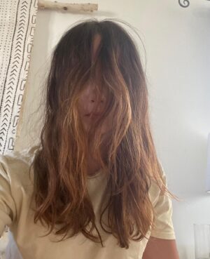 Britt Baron Instagram - Cousin Itt, but make it fashion. #quarantinehair