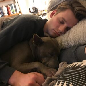 Britt Baron Instagram - Happy birthday absolutely obsessed w/u. The best dog dad in the biz and greatest (self tape) partner. Remy and I are so lucky. I can’t wait to marry u @tabermusic