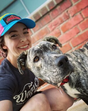 Brittany Curran Instagram - I had the absolute pleasure of spending yesterday evening with sweet and loving Ruby here, who is currently READY FOR ADOPTION! 🐾🫶🏻 Ruby is a one-year-old puppy, brindle coat, 50 pounds, and the friendliest girl. She loves walkies, loves to explore, loves other dogs, and loves every single person who happens to find themselves within her vicinity. She also particularly loves quality scritches behind her left ear. 

If you want to apply to adopt Ruby, copy and paste this link: https://www.wagsandwalks.org/la-adoption-application

@wagsandwalks #wagsandwalks #adoptdontshop #losangeles #losangelesdogrescue