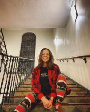 Brittany Curran Instagram - Took a little pitstop on my way home the other night to frolic about the hallways and staircases of my alma mater. 🐻🎄🏫🦌
