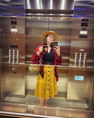 Brittany Curran Instagram - JB and I on our way downstairs to have ourselves a little morning poolside writing session 👒☀️☕️💻