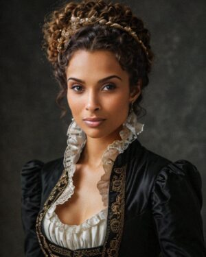 Brittany Lucio Instagram - “I will stand with you between the Heavens and the Earth.” - Queen Charlotte 🤍

#bridgerton 
#inspired 
#beauty 
#contemporary 
#refreshing 
#era 

Are you a Bridgerton fan?