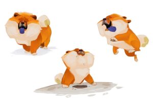 Brittany Myers Instagram - Some early space dog designs for Over the moon! 🌙
The amazing Jin Kim did the final design!