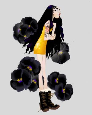 Brittany Myers Instagram - Pansy 🌼🖤