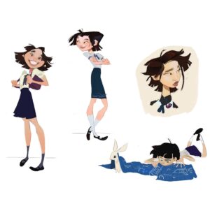 Brittany Myers Instagram - Some early development drawings of Fei Fei 🌟 #overthemoon #overthemoonnetflix