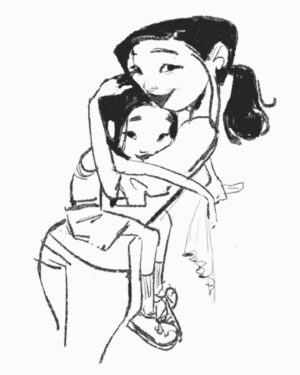 Brittany Myers Instagram - Early Mother and Fei Fei sketch ❤️#overthemoon #overthemoonnetflix