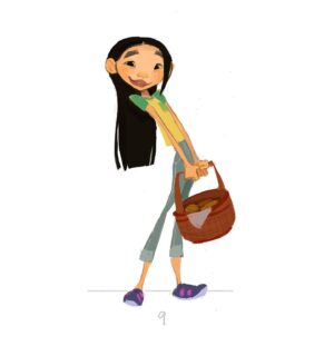Brittany Myers Instagram - Initial designs for Fei Fei at different ages! 💜🥮 
#overthemoon #overthemoonnetflix #feifei