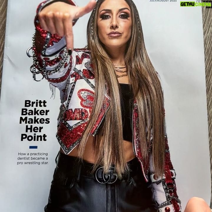Brittany Baker Instagram - As a proud @pennstate alum, I’m honored to be featured and on the cover of the PennStater! (Black eye and all! Haha) WE ARE 💙 One of my favorite articles to date: https://pennstatermag.com/alumni/collections/brittbaker #pennstate #aew @rjpennstater