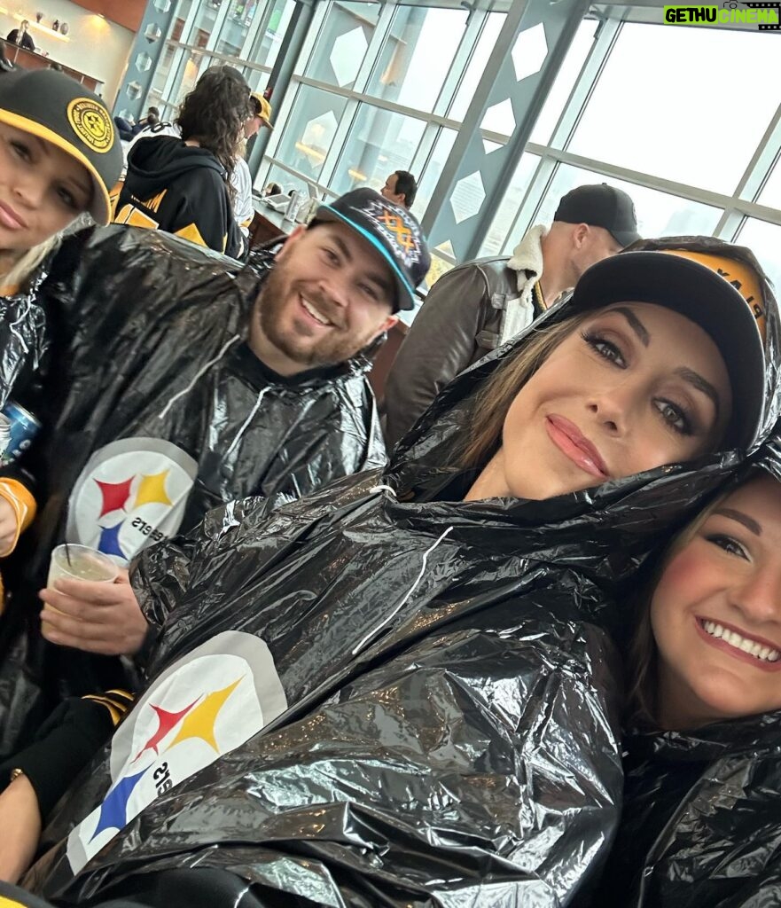 Brittany Baker Instagram - Finally made it to a game this year! Thank you @steelers for a great time. Not the result (or the weather) that we wanted but there’s nothing like being in that stadium for gameday. 🙌🏻 Pittsburgh is special. Also, had tons of you ask where my “Play Renegade” hat is from so check out @steelcitybrand!