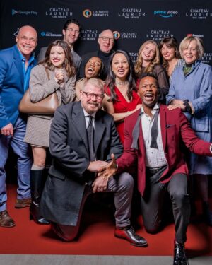 Brittany Raymond Instagram - What a night this was! There was food and drinks and of course watching the incredible work of these talented people come together on screen. 
If you'd like to see what we made you can watch Chateau Laurier NOW on Google Play, Vimeo on demand and YouTube Premium in Canada. If you're in the US, UK or Australia catch it on Amazon Prime or Google Play. For everywhere else in the world it's on Vimeo on demand and YouTube premium ❤️
Photos (everything but the black and white one) by @shibbyphotography