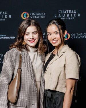 Brittany Raymond Instagram - What a night this was! There was food and drinks and of course watching the incredible work of these talented people come together on screen. 
If you'd like to see what we made you can watch Chateau Laurier NOW on Google Play, Vimeo on demand and YouTube Premium in Canada. If you're in the US, UK or Australia catch it on Amazon Prime or Google Play. For everywhere else in the world it's on Vimeo on demand and YouTube premium ❤️
Photos (everything but the black and white one) by @shibbyphotography