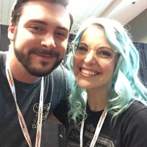 Brooke Leigh Thorne Instagram - #tbt to when Sam’s beard was tiny and my hair was bright 🐬