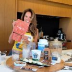 Brooke Burke Instagram - Flat Belly Summer #Smoothie #recipe longevity superfood blend, collagen, coconut protein, 2 tablespoons of whole culture yogurt, 1/2 frozen pear, @nakeebutter, cinnamon, ice, blend 💥 top off with shredded coconut and sugar-free organic granola if you dare summer is coming 👙‼️ #probiotics #Antioxidant #superfood #snack #healthybreakfast #intermittentfasting @brookeburkebody