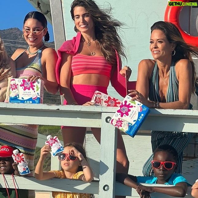 Brooke Burke Instagram - Say hello to Caliwater Kids!! I’ve teamed up with mamma to be @vanessahudgens , & fellow moms @nikkireed & @roselyn_sanchez to launch these delicious @caliwater Kids cactus water & pouches made from the prickly-pear fruit. Kid tested & parent approved with a mission to help you keep your little ones healthy hydrated 08 Proudly supporting @olive.crest a portion of proceeds goes to preventing child abuse & empowering families in crisis. I can’t wait for you to try! #healthylife #cali #hydrate @olivertrevena