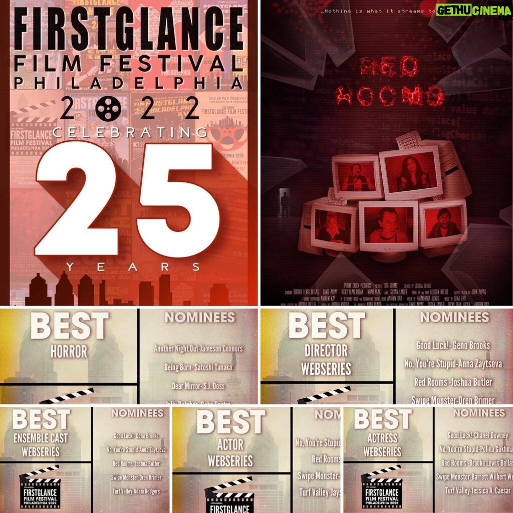 Brooke Lewis Bellas Instagram - FIRSTGLANCE FILM FESTIVAL PHILADELPHIA 25TH ANNIVERSARY OPENING NIGHT FILM FESTIVAL WORLD PREMIERE “RED ROOMS” OCTOBER 14, 7:45 PM EST THE COLONIAL THEATRE Happy 25th Anniversary @firstglancefilmfests #firstglancefilmfestival #philadelphia #fgpa 🎥🍾🥂 I am grateful to share that #redrooms #drama #thriller #horror #webseries will show its #filmfestival World Premiere in my #hometown of #philly at the #famous @thecolonialtheatre where “The Blob” was filmed🎥 How fun for us #horrorfans 💔!? I want to speak from my heart, as you know I do not share much personal information here, but my heart is saddened, as this is so bittersweet💔 I am unable to fly to attend this #firstglance & “Red Rooms” milestone event, as I am still challenged with a chronic post-viral illness. I am missing so many precious in-person life events, but you better believe I am still working remotely every day from home, bringing all my creative projects & commitments to fruition, & working diligently on my health & healing❤️‍🩹 #phillychickpictures will be with you all in spirit👻 As for tonight, I want to give Special Thanks to the talented & hardworking FirstGlance Team for supporting & promoting our project @firstglancefilmfests @billo68 @amdifabio @film_snobbery @tinsel_tine & more🙏🎥🍿, our phenomenal Creator & Director @thejoshuabutler for taking this crazy journey with me through a pandemic & some of the darkest times in our lives & taking the journey across the country to represent💔, my #phillyspecial #horrorfamily @redriverhorror for supporting our project from the beginning, attending tonight & representing us & the #horrorcommunity 💔, our incredible #fans who won our #giveaway contests & are heading over to watch on the #bigscreen 🎥🍿, & to the festival for honoring us with 5 incredible Awards Nominations, which is just a beautiful bonus to the rest!🙏 Congrats to our Team & Congrats to all the Nominees!🙌 FirstGlance, it is with gratitude & #phillypride that this #phillychick #actress #producer #executiveproducer #brookelewisbellas Toasts you from here to a Successful 25th Anniversary, Festival 2022, & Opening Night🍾🥂Blessings to “M” 😇 watching above & may #theblob appear!💔
