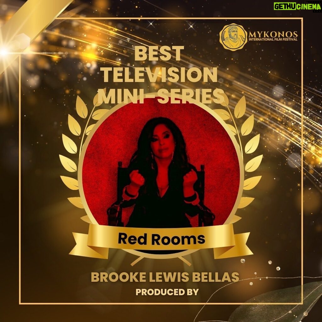 Brooke Lewis Bellas Instagram - MYKONOS INTERNATIONAL FILM FESTIVAL 2023 BEST TELEVISION MINI-SERIES “RED ROOMS” I am humbled & honored to share that the #mykonos #greece @mykonosfilmfestival #mykonosinternationalfilmfestival 🇬🇷 awarded our indie limited #streaming #series “Red Rooms” #redrooms with the ‘Best Television Mini-Series’ #television #produced #award on Saturday night. I felt compelled to create this #post to personally thank the festival for gifting me this fabulous banner & for acknowledging the #producedby #producer aspect of any production❤️ I am more moved than imaginable, as the #entertainment #industry has drastically changed over the last several years & I find it more & more rare these days to have the hands-on #runofshow #producers acknowledged. I, respectfully, believe most people do not know what a Producer actually does & we cannot fault them for that, as the lines have become completely blurred. As you know, I am a firm believer that it takes an army & lotsa #bloodsweatandtears to create professional #content 🙌❤️ You also know I am a firm believer in praising all of my teams & all of our departments, as #phillychickpictures & I hire the best & most hardworking production teams for each particular project🙌❤️ No matter how high or low the budget, we do the best we can with a #mission 🙏❤️ I am so proud of all that this “Red Rooms” team gave with their talents🙌❤️ I am also sharing from my heart how wonderful it feels to be personally acknowledged🙏❤️ This was truly a gift🎁❤️ So, since it is the day after #valentinesday ❤️, I request that each of you reaches out to #acknowledge or #praise someone you feel would be heart-filled or deserves it🙏❤️ I #request each of you #spreadslove LOVE❤️ I genuinely love praising others, as it warms my heart!❤️ #actress #brookelewisbellas #hollywood #awardsseason #blessedandgrateful 🙏❤️🙌