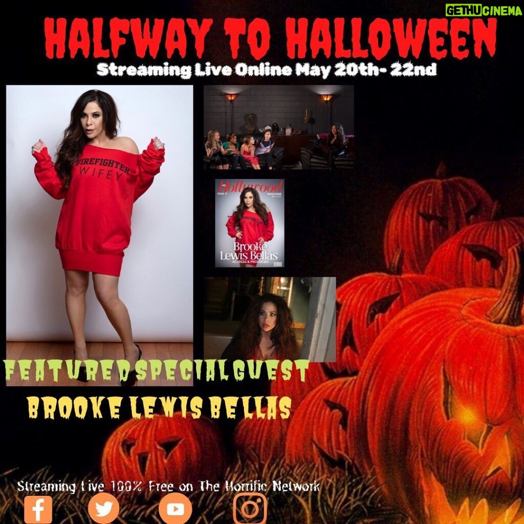 Brooke Lewis Bellas Instagram - THE HORRIFIC NETWORK HALFWAY TO HALLOWEEN HORROR CON VIRTUAL APPEARANCE FEATURED GUEST BROOKE LEWIS BELLAS MAY 21ST 2PM EST/11AM PST It is always an #horrific time when I am invited to be a #guest & hang with the fantastic team & #viewers @thehorrificnetwork #halfwaytohalloween @streamyard #halloween #horror #con 🎃 I will be appearing on a #live #streaming #virtual #panel Saturday, May 21st at 2PM EST/11AM PST👻 #horrorfans #fans this celebration is #free for viewers at #thehorrificnetwork 💔 Many of my friends & fans here know I have been quite MIA the past two months, as I have been dealing with some health challenges again, alongside working insane hours remotely producing films & acting in a lot of voice over projects, so I have had to really manage my stress & energy❤️ I share this because I committed to this event many months ago & I choose to push through, as my word is very important to me. It is also important to me to chat with the fans when I can, so please stop by and say hello, if you have a few minutes tomorrow, as it would make my day!🙏 I told the guys if I 🤮on-camera, we can reenact “The Exorcist” lol! We will be talking life🙌 #film #tv #actress #producer #hollywood #horrormovies #screamqueens #msvampy #sacramento & more!💔 We also have some #trivia #contests #giveaways #autographs so brush up on your #brookelewisbellas info! You can #livechat with us, so I hope to see you Saturday!💋