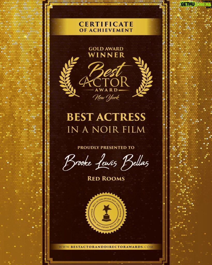 Brooke Lewis Bellas Instagram - BEST ACTOR AWARDS NEW YORK 2023 GOLD BEST ACTRESS IN A NOIR AWARD “RED ROOMS” I am humbled & honored to share that the @baadawards 2023 #bestactorawards #newyork announced & I was so generously acknowledged with the ‘Best Actress In A Noir’ #bestactress #noir for “Red Rooms” #redrooms 🎥📺❤️ With huge gratitude, I would like to thank the Best Actor Awards for bringing me back after our incredible Best Ensemble Cast Award win in 2022🏆 It was an honor then, and this is an extra honor now🙏 I am personally & professionally quite moved❤️ Creating quality #content takes an army & we are only as good as the teams we work with❤️ I was blessed during the worst of the pandemic to work #virtually with the talented gifts from writer & director @thejoshuabutler & this cast🎭 I am grateful for how well this #streaming #series #webseries #drama #thriller #horror #noirstyle #darkweb is being received🖥❤️ As many of you know, I have continued to face some serious health issues with my pre-existing conditions, since Long Covid & I feel so removed from those I love, the #entertainment industry, & you, so these beautiful #awards & acknowledgements mean so much to me & keep me feeling relevant in the business in some way🙏❤️🎭 Not in an “ego” way, I promise😜, but in a way that makes me feel like I have done some quality work🙏🎭 They remind me of all my years in this crazy business & the professional relationships I have sustained🙏🙌 It is a different world & business now, & difficult to discern “professionalism” so I really want to thank the Best Actor Awards Team, again, for believing in me, my #production teams, & projects for many years🙏🎥📺🖥❤️ #phillychickpictures #brookelewisbellas #executiveproducer #producer #producedby #actress #hollywood #newyorkcity #philadelphia #philly #awards #doyourbest #dowhatyoulove ❤️