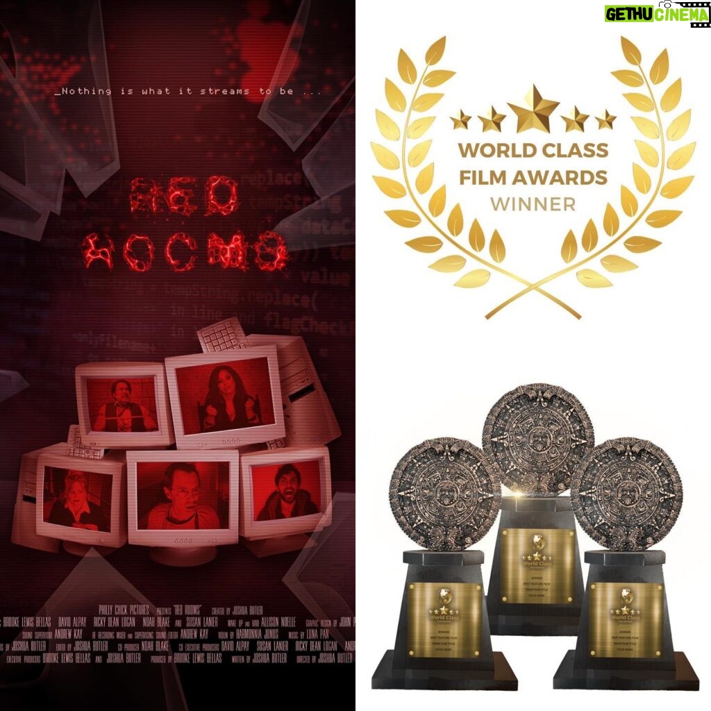 Brooke Lewis Bellas Instagram - WORLD CLASS FILM AWARDS 2023 WINNER BEST THRILLER “RED ROOMS” I am honored and grateful to share that fabulous & generous #international @worldclassawards_ #worldclassfilmawards presented by @filmmakerlife_ #filmmakerlife held their 2023 #gala #awards #event in #mexicocity #mexico 🇲🇽 & our “Red Rooms” #redrooms #streaming #webseries was honored with the Best Thriller Award #bestthriller #win 🏆 #phillychickpictures would like to wish #congratulations to this super talented #thriller team: Creator & Director @thejoshuabutler Producer & Produced by @brookelewisla Cast @brookelewisla @davidalpay @susanlanier_actor @rickydeanlogan @im_noah_blake Music by @lunapanmusic Violin @harmonniaj Sound Supervisor Andrew Kay Hair & Makeup @allisonnoellemakeup Graphic & Poster Designer @1paparazzi & more!❤️ Philly Chick Pictures would also like to send team gratitude to the World Class Film Awards for selecting our project to display & for your true class & professionalism🌟 Congratulations to all the Nominees & Winners🏆 I only hope to be well enough to attend in the future🙏❤️🥂🍾 #drama #darkweb #brookelewisbellas #actress #womeninfilm #womeninfilmandtv #hollywood #worldclass