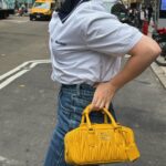 Cailee Spaeny Instagram - NYC with my #MiuArcadie 💛🗽 @miumiu #miumiu