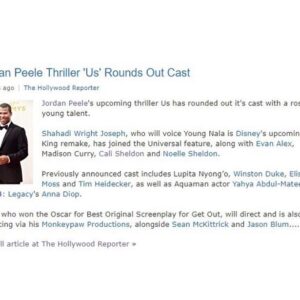 Cali Sheldon Instagram - So excited to announce that @noelle.sheldon and I have been cast in the next @jordanpeele movie Us! So thankful for this opportunity and excited to work with such amazing actors and @jordanpeele !✨ Thanks @ani_at_avalon and @avalonartists ✨✨