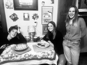 Cali Sheldon Instagram - Had to make it black and white to disguise the fact that one of our pies exploded... happy thanksgiving! 🍽