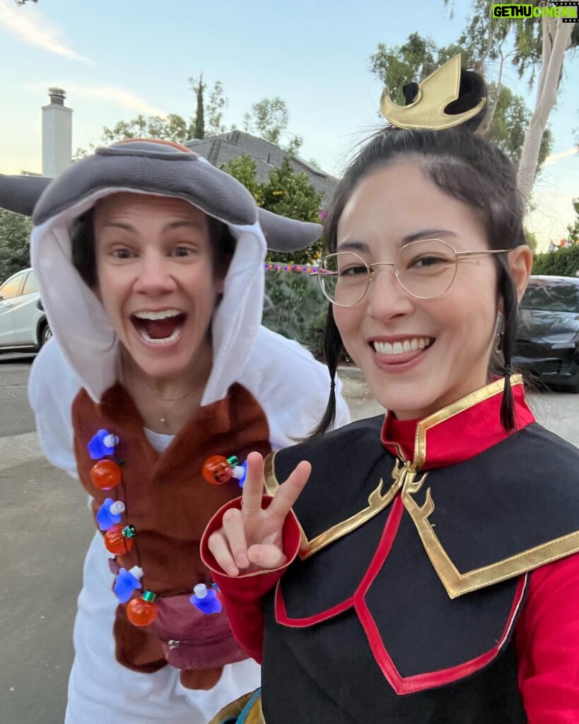 Cameron Esposito Instagram - Appa and Azula energy in Emily and Al’s Trick or Treat zone and in the world.