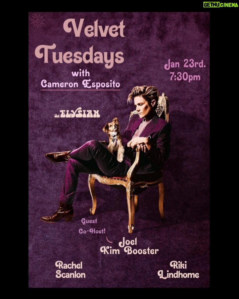 Cameron Esposito Instagram - Velvet Tuesdays is next week! Tix in bio!! Twins • Standup • Purple • Yawn • Katy • Laura