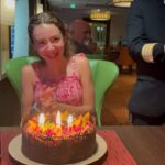 Camille Anderson Instagram - Cruising into 13!! 🎂 Thank you @celebritycruises for the the warmest welcome and the most beautiful birthday cake surprise. Such a special night! Your details are perfection 🤌🏼🌺🛳️ #thisis13 #celebritycruises #europeansummer