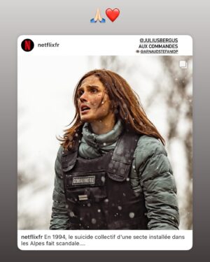 Camille Lou Instagram - Bon, j’ai mis du temps à redescendre de ces derniers mois de tournage. C’etait vraiment dingue pour moi de tourner dans une telle série @netflixfr 🫶🏻❤️ C’est exactement le genre de série que j’adore regarder !! Donc bcp d’émotion d’en faire partie.
Merci @fannnyrob pour cette folle aventure, merci pour ta confiance. Merci @mberthemy pour ta patience et ta réactivité. 
Merci @juliusbergus pour la qualité de tes plans drones, et merci à ton fidèle acolyte @arnaudstefanidp de m’avoir si peu éclairée. Évidemment je rigole. Ce sont des génies!
Merci à mes collègues acteurs et tout particulièrement à mon cher Brother @nico_godart sans qui j’aurais dépéri, et mon mari de jeu @raphael_ferret sans qui les baccalauréats auraient été bien fades.
Merci à toutes l’équipe technique, régie, HMC. Merci pour le fromage et la charcuterie de qualité. Merci à tous ceux qui ont rendu ce tournage possible. 
Merci @netflixfr family 🫶🏻
Photos:
N•1 @netflixfr je vous kiffe. Concrétisation 🥰
N•2 Ma Janina, merci pour les chaufferettes, merci de m’avoir toujours gardée au chaud.
N•3 Mon Brother @nico_godart tu me manques! Et bravo à mon fils de jeu Basile.
N•4 @juliusbergus fait semblant de savoir ce qu’il fait 🫶🏻
N•5 Mon Jean riri grâce à qui les trajets n’étaient jamais longs, merci!
N•6 Mon Brother. Encore. Bah oui, c’est la famille quoi.
N•7 La fine équipe. Vous voyez« the last of us » ? Et bah tout pareil.
N•8 Mon @felix_pgt mon dompteur de crinière, mon magicien du cheveux mousseux. Miss u. Bon, au final c’était pas si foncé ! 👧🏻
N•9 Pas un tournage sans mon Nutsy, l’aventurier, il a même pris la télécabine ! Oui il porte des petites chaussettes en caoutchouc.
N•10 vous rencontrerez Giovanna bientôt sur @netflixfr 
« Anthracite » c’était un clap de fin.