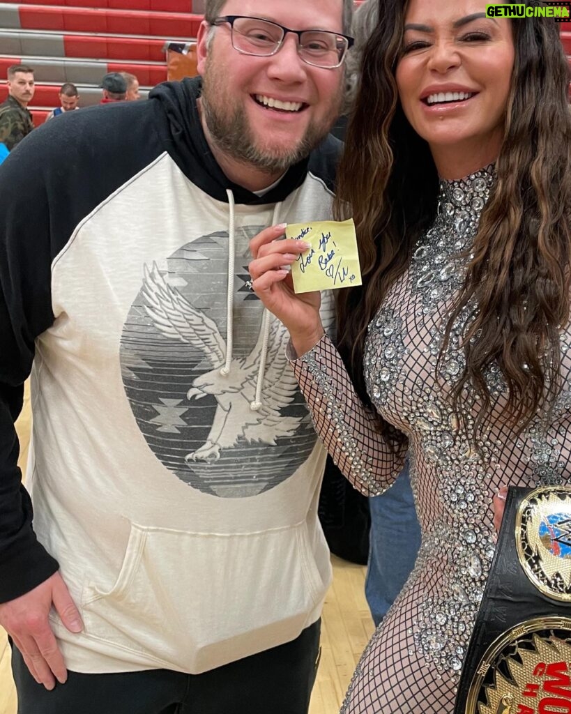 Candice Michelle Instagram - This Champ hand delivered me a special note from the great @trishstratuscom She handed it to him at her appearance two weeks before and he kept it safe. It was the most special gesture and made my night. I love you @trishstratuscom