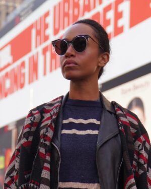 Cara Ricketts Instagram - When you meet @leovportraits on your way to rehearsal. #streetstyle #streetphotography #actress