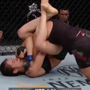 Carla Esparza Instagram - In honor of the epic title fight Saturday, posting this throwback (almost 4 years to the day), my fight vs Alexa Grasso in Mexico City. She came with the heat that 3rd round and rocked me, almost took my elbow home with her lol. Fantastic competitor, and she has only gotten better and better. Congrats, and way to represent Latina women!