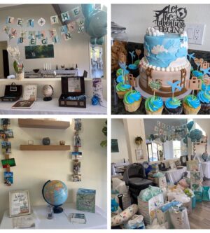 Carla Esparza Instagram - **My heart is so full 🥰🥲**
Best baby shower I could have asked for. Thank you to everyone who helped celebrate our baby boy 💙 and new home. We were so happy to have so many loved ones there, wish we had more time to spend with everyone. I am so grateful for all of the help in preparation, people who made the time to come (some from very far), clean up help, super thoughtful gifts, and most of all the wonderful memories ❤️
.
.
*Special shout-out to @hinna46 & @terriholte28 for helping setup (& my mom) 
* @dominique2z for the AMAZING cake 🎂 
* @mishy_boo27 & @patriciaflor85 for all of the registry help
* @axpopov & Peter for kegerator help
* @elcerroverde for the amazing pupusas
* @ourlifecbd for the wonderful game prizes (cbd tincture, bath bombs, massage oils) *And everyone who helped breakdown!