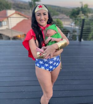 Carla Esparza Instagram - Happy Halloween 🎃 👻! Our little Hulk was sleepy, he’s been on night duty so he’s kinda tired 😂😴 #wonderwoman #hulk #clarkkent #superman #marvel