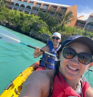 Carla Esparza Instagram - TBT to last week in Bermuda for our babymoon 👶🏻 🌙! Said goodbye to my 2nd trimester (now almost 29weeks😮!). Our final trip as a twosome was amazing, but can’t wait to meet our biggest adventure, our baby boy💙😍. Farewell Bermuda, I will miss your pink sand beaches, caves, and shipwreck snorkeling most of all😊 #bermudatriangle
