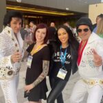 Carla Harvey Instagram - Thousands of death care professionals descended upon Las Vegas this week for the National Funeral Directors Association convention! This was my first time at @nfda_usa ; im super proud to be a part of the future of funeral service with Parting Stone. Our booth quite literally rocked @kaiserchad @thegreendirector @deathcurious @justin__crowe @partingstone here's a little glimpse at how funeral directors party 😂 🦇🥂 #nfda #deathcare #funeraldirectors #embalmers