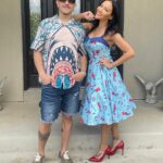 Carla Harvey Instagram - Here's to swimming with bow-legged women 🦈🦈We are home sweet home for this Jawsome Fourth of July 🌞I hope you are all celebrating with friends and stuffing your faces. Thank you for my Perfect holiday dress @startrescueresale (where you can shop and save animals at the same time) #jawseverything