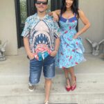 Carla Harvey Instagram - Here's to swimming with bow-legged women 🦈🦈We are home sweet home for this Jawsome Fourth of July 🌞I hope you are all celebrating with friends and stuffing your faces. Thank you for my Perfect holiday dress @startrescueresale (where you can shop and save animals at the same time) #jawseverything