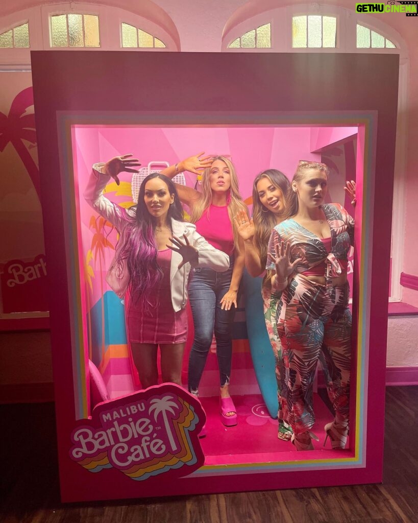 Carla Harvey Instagram - Swipe for @barbiecafeofficial fun 🤩Everyone on staff calls you Barbie as you sip Barbie themed drinks 🤣There's even Barbie roller skating (closed yesterday because of the storm😤) and plenty of photo ops. It was fun to see so many little girls and women living for the nostalgia. Special edition Barbies were up for grabs too! Thanks for the great day @vibeswithpatty @lopezkrystal @tmlopez31 #barbie #malibubarbie