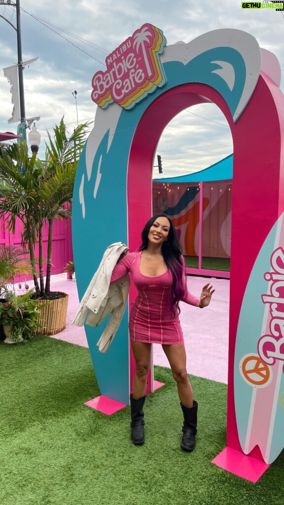Carla Harvey Instagram - Didn't let tornadoes and thunderstorms ruin our reservations at the Barbie Malibu cafe in Chicago yesterday! Fun fact about me, i've been collecting Barbies since I was a kid (my most recent Barbies are from the Mark Ryden collection). Plus I LOVE PINK! Nothing was keeping me away from this event. Get ready to be bombarded with photos, But first get ready with me 💓I always start off with serum, since my fav co went out of buisness my friend @a1313w and I have been working on our own perfect anti aging CBD serum that addresses inflammation, melasma and more! We've finally got a formula that feels pretty sublime! I put my eyeshadow on first before any other makeup; I couldn't wait to use my @juviasplace THE PINKS PALETTE 💓 After my eyes are done i put on my sunblock and my @urbandecaycosmetics matte primer. TOTALLY in to @urbandecaycosmetics stay naked tinted moisturizer as foundation and multi use QUICKIE concealer. @charlottetillbury finishing powder in medium 2 is heaven! Ok Barbies, let's go party! @lopezkrystal @vibeswithpatty @tmlopez31 @barbiecafeofficial #barbie #pink