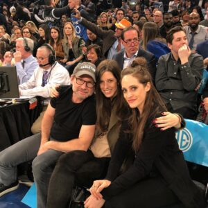 Carly Chaikin Instagram - Knicks game with @realchristianslater @britlopezslater. We’re becoming good New Yorkers. And I might be one of the few people who will eat nachos while sitting on the floor. Sorry not sorry.