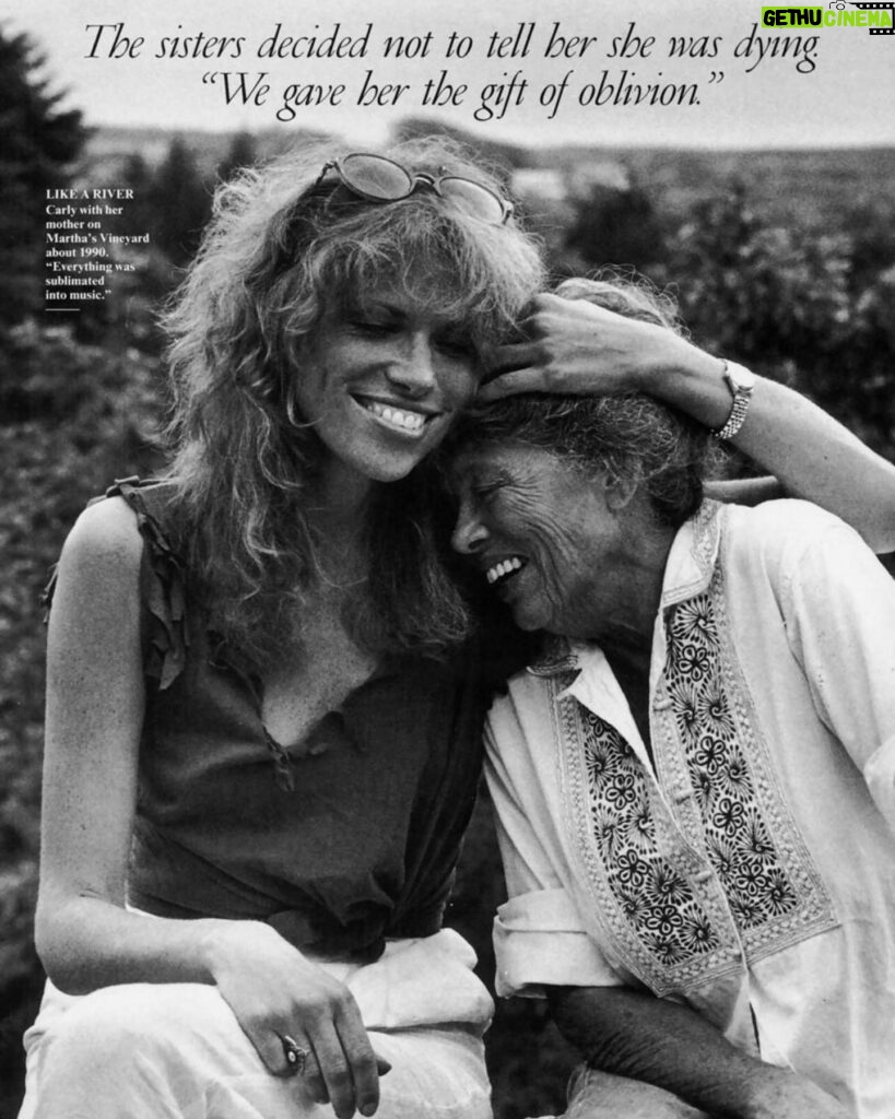 Carly Simon Instagram - “Carly remembered being home with a high fever as an eight-year-old child and seeing tiny pandas crawling up and down the walls of the bedroom. "My darling," Andrea Simon told her in her lilting, actressy voice, "you have such an imagination!" It was the first time Carly had ever heard the word.” Article from @vanityfair August of 1995.